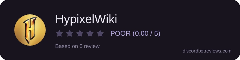 Rating widget preview for HypixelWiki