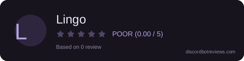 Rating widget preview for Lingo