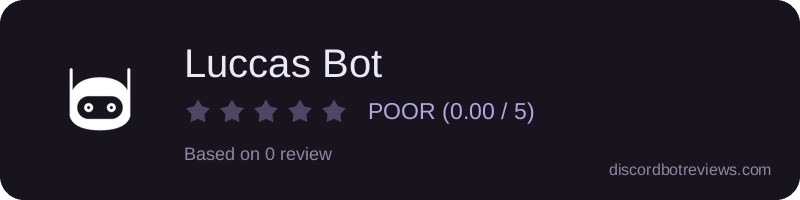 Rating widget preview for Luccas Bot