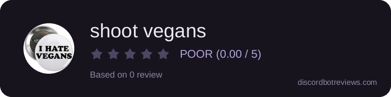 Rating widget preview for shoot vegans