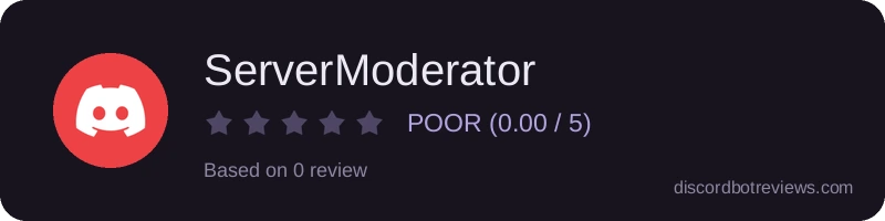 Rating widget preview for ServerModerator