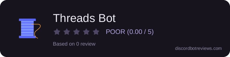 Rating widget preview for Threads Bot
