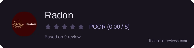 Rating widget preview for Radon