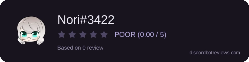 Rating widget preview for Nori#3422