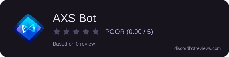 Rating widget preview for AXS Bot