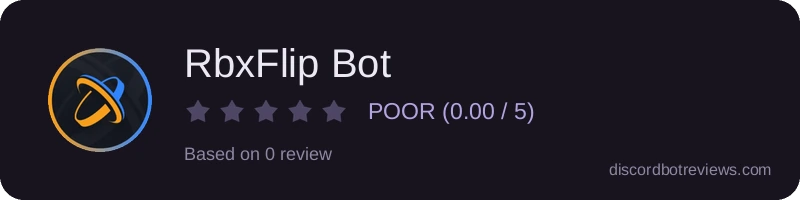 Rating widget preview for RbxFlip Bot