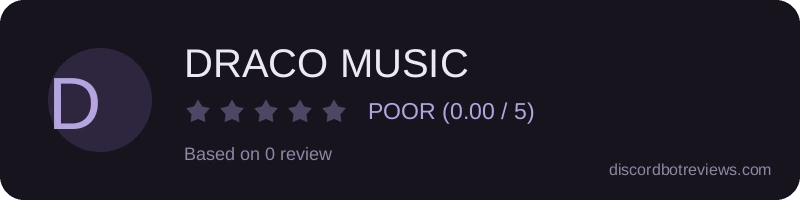 Rating widget preview for DRACO MUSIC