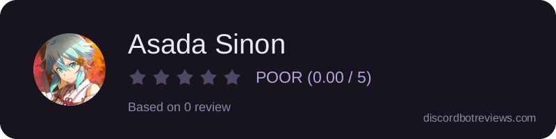Rating widget preview for Asada Sinon
