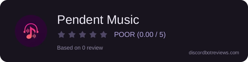 Rating widget preview for Pendent Music