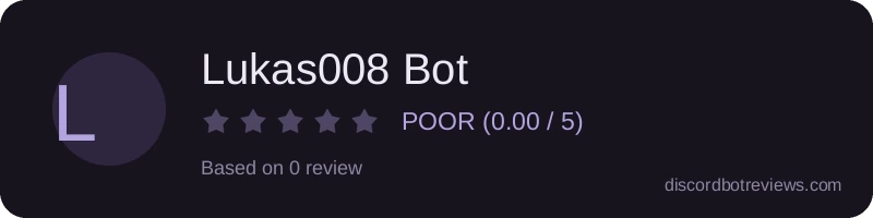 Rating banner for Lukas008 Bot