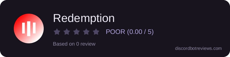 Rating widget preview for Redemption 