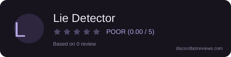 Rating widget preview for Lie Detector