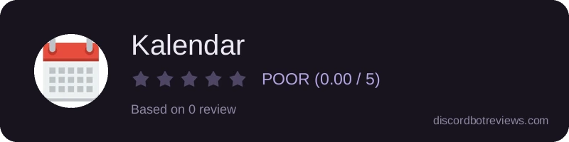 Rating widget preview for Kalendar