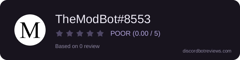 Rating widget preview for TheModBot#8553
