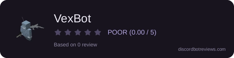 Rating widget preview for VexBot