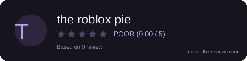 Rating widget preview for the roblox pie