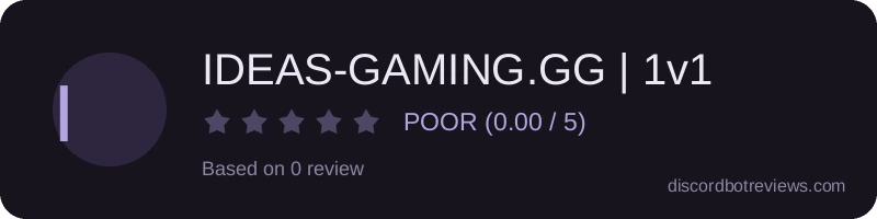 Rating widget preview for IDEAS-GAMING.GG | 1v1