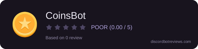 Rating widget preview for CoinsBot