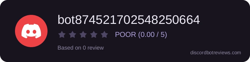 Rating widget preview for bot874521702548250664