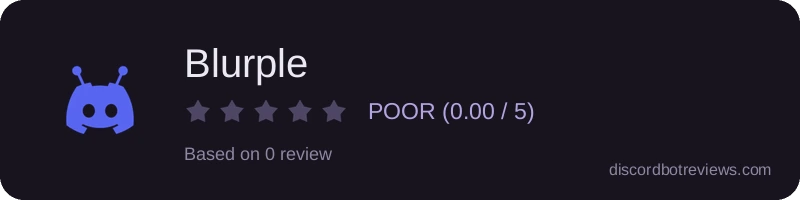 Rating widget preview for Blurple