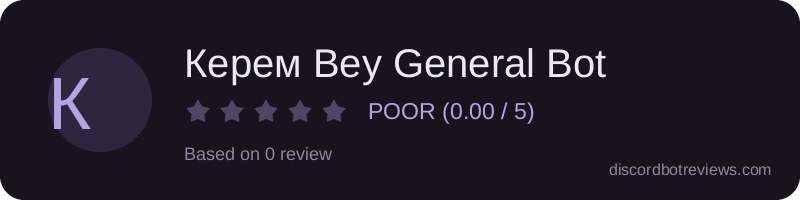 Rating widget preview for Керем Bey General Bot