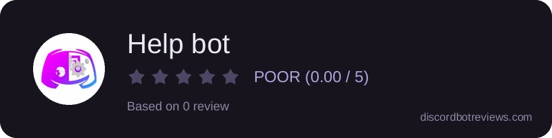 Rating widget preview for Help bot