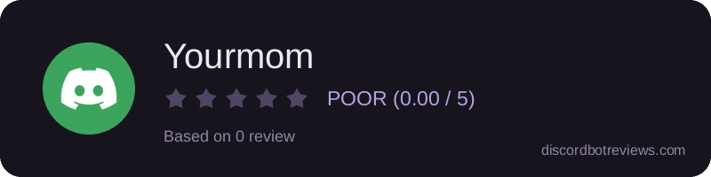 Rating widget preview for Yourmom