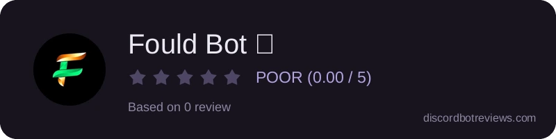 Rating banner for Fould Bot ⭐