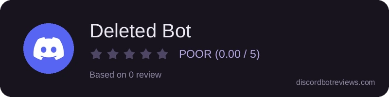 Rating widget preview for Deleted Bot