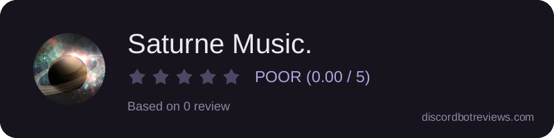 Rating banner for Saturne Music.