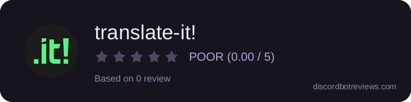 Rating widget preview for translate-it!