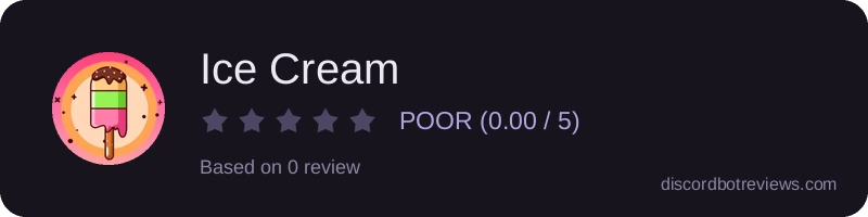 Rating widget preview for Ice Cream