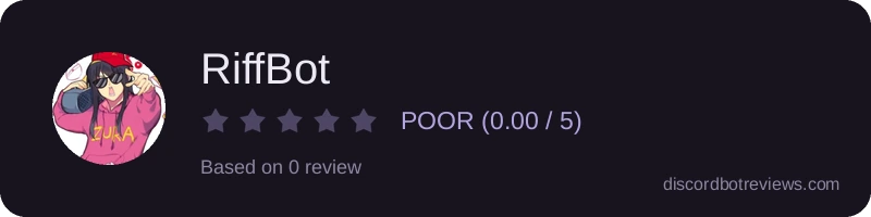 Rating widget preview for RiffBot