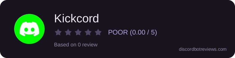 Rating widget preview for Kickcord