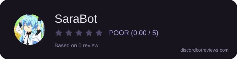 Rating widget preview for SaraBot