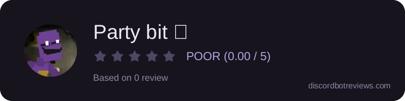Rating widget preview for Party bit 🎊
