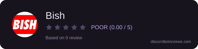 Rating widget preview for Bish