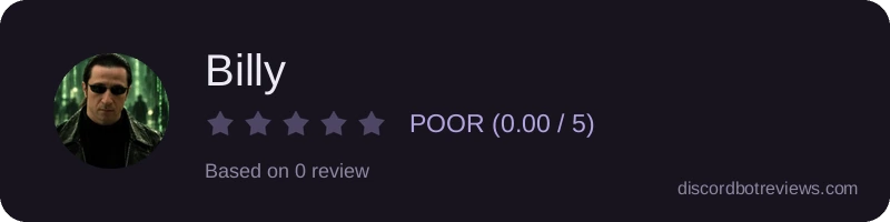 Rating widget preview for Billy