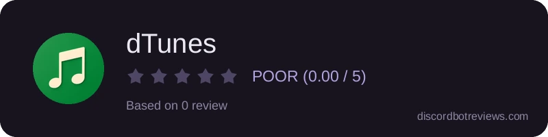 Rating widget preview for dTunes