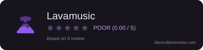 Rating widget preview for Lavamusic