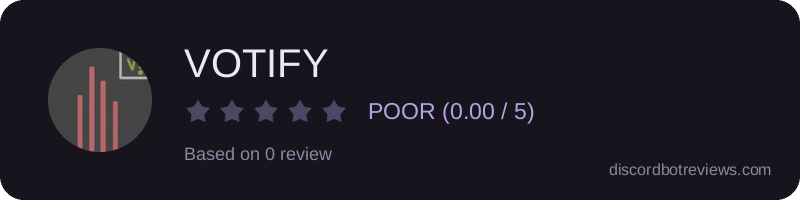 Rating widget preview for VOTIFY
