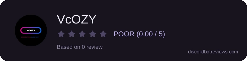 Rating widget preview for VcOZY