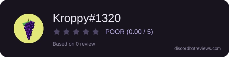 Rating widget preview for Kroppy#1320