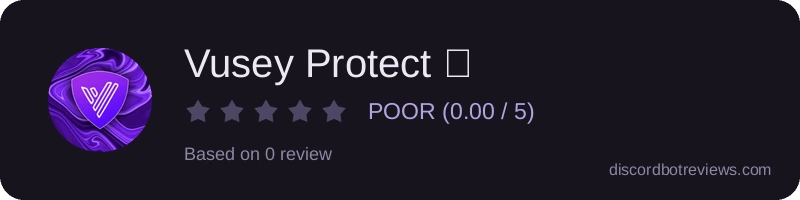 Rating widget preview for Vusey Protect 🔱