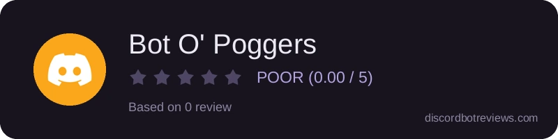 Rating widget preview for Bot O' Poggers