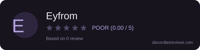 Rating widget preview for Eyfrom