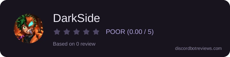 Rating widget preview for DarkSide