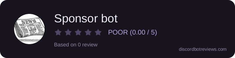 Rating widget preview for Sponsor bot