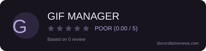 Rating widget preview for GIF MANAGER