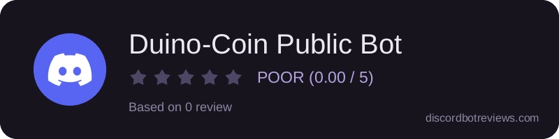 Rating widget preview for Duino-Coin Public Bot